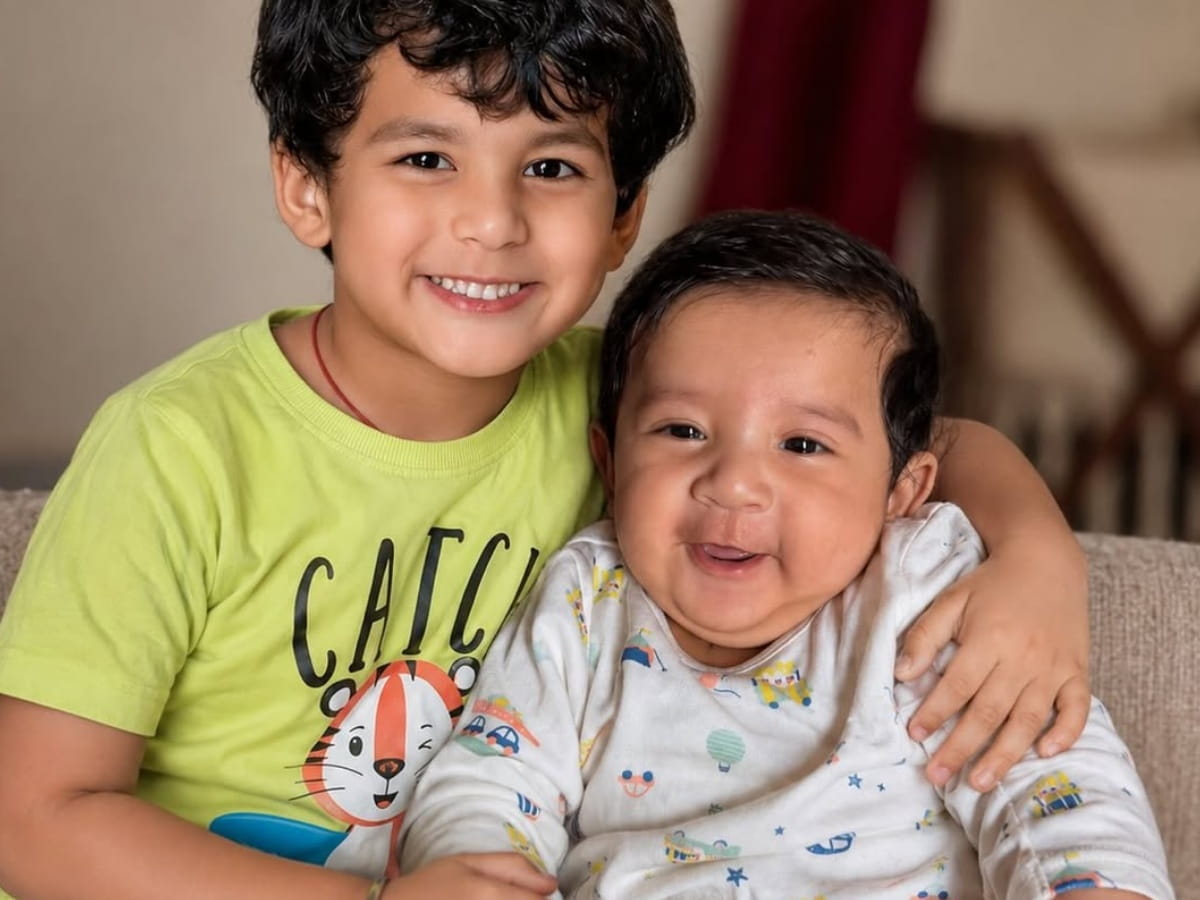 Bharti Singh son Gola and Kaju