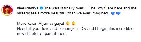 Divyanka Tripathi baby boys