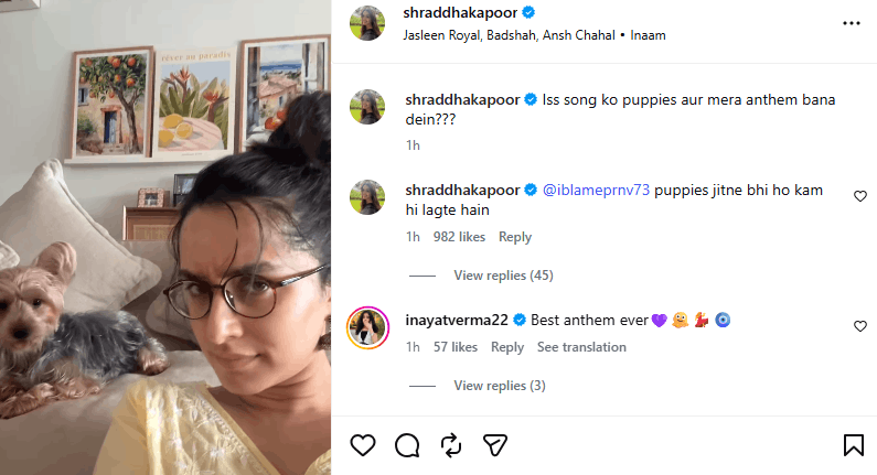 Shraddha Kapoor Favorite Song name